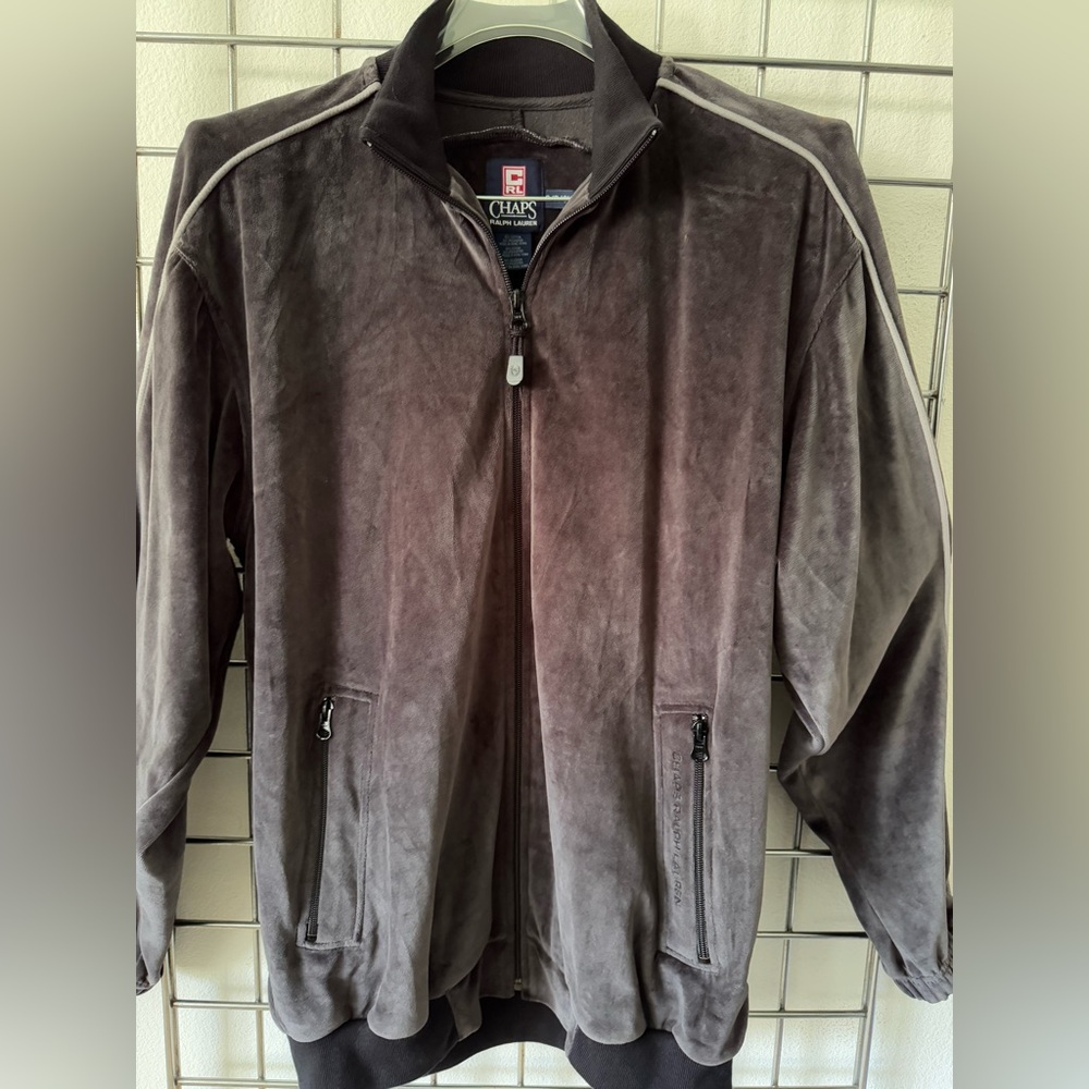 CHAPS Ralph Lauren Men's Black Velour Cardigan Size S/P/C